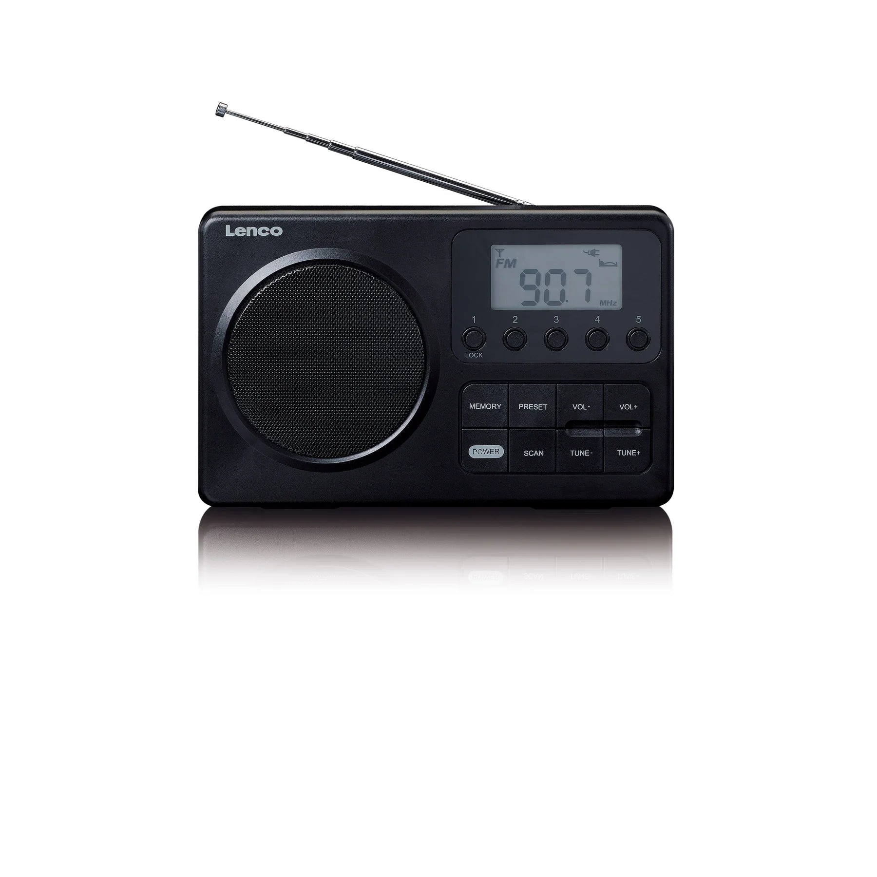 Lenco MPR-035BK kannettava FM-radio