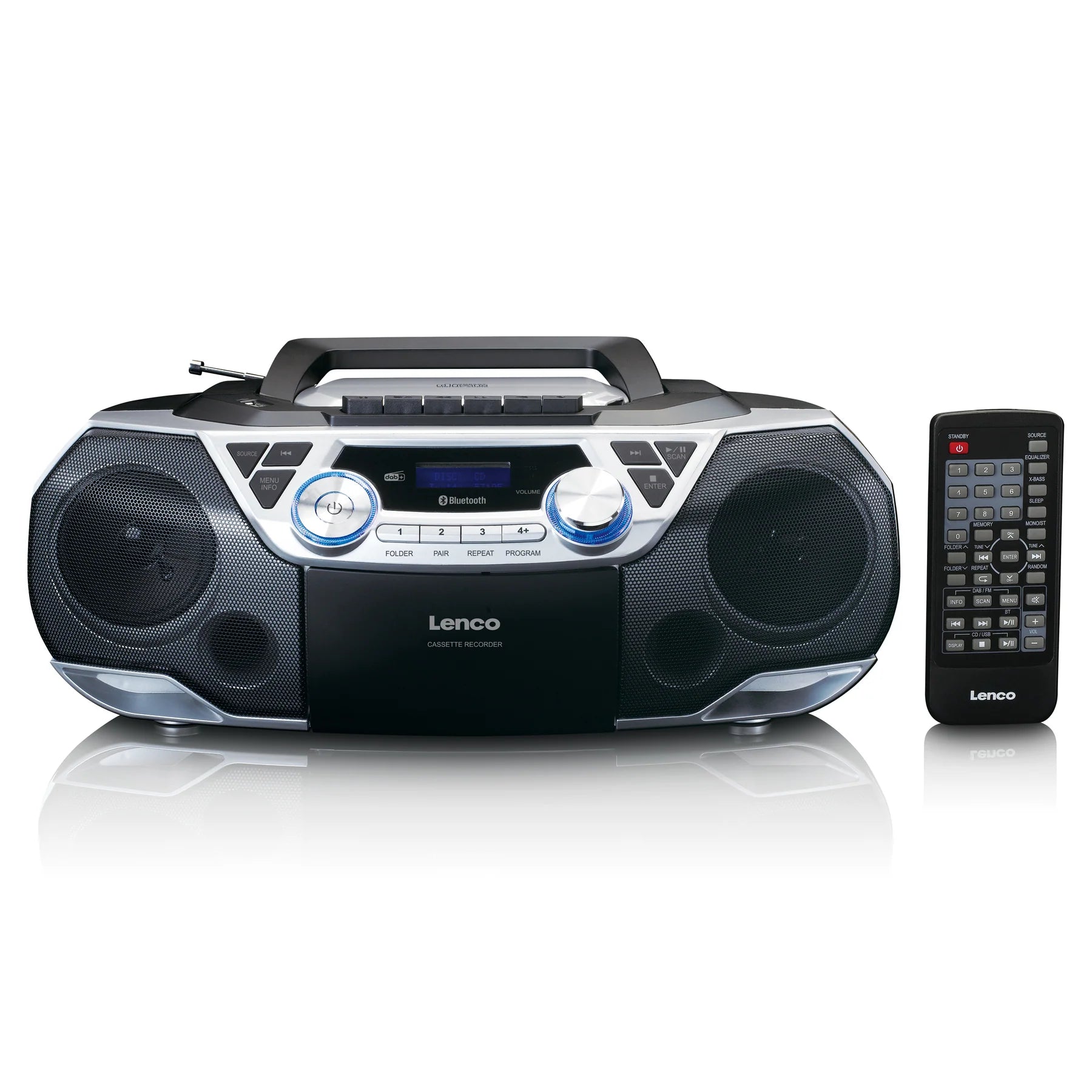 Lenco SCD-720 – Monipuolinen DAB+/FM-boombox CD-, kasetti- ja Bluetooth-toistolla