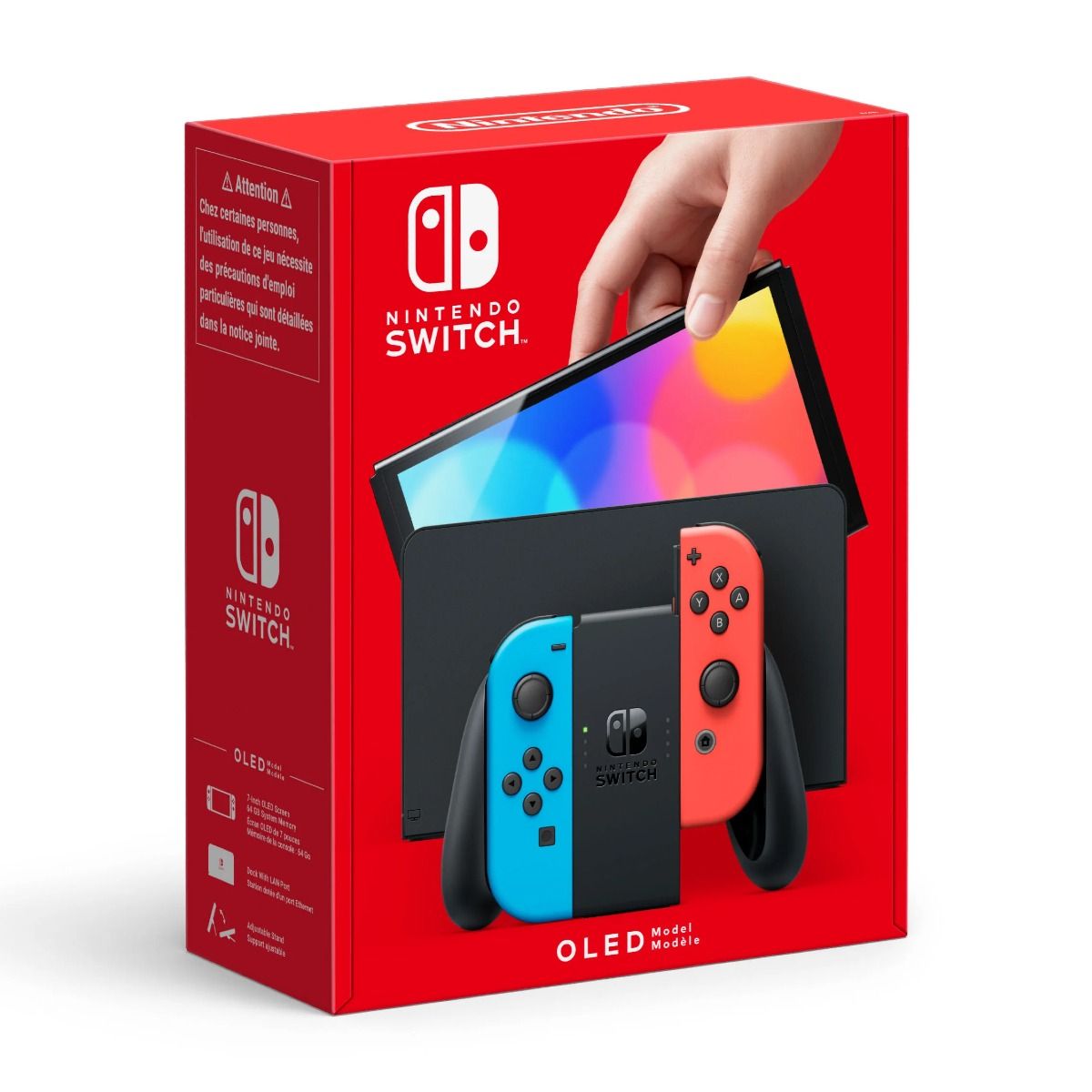 Nintendo Switch OLED -pelikonsoli, sininen/punainen