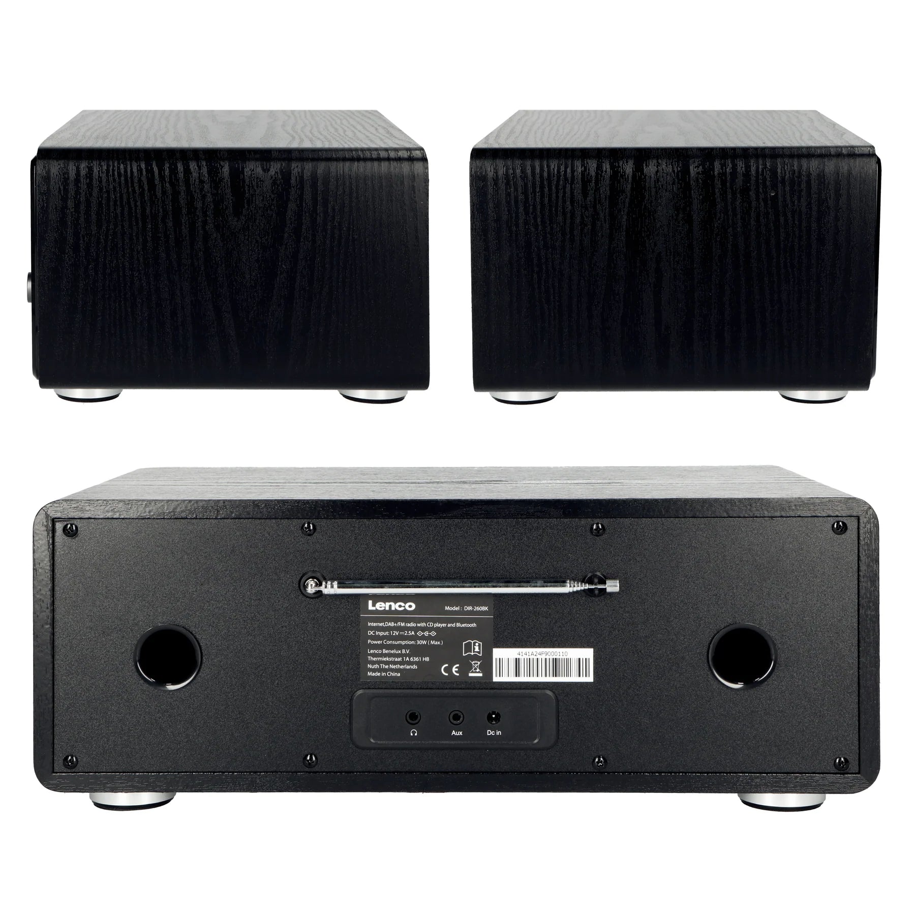 Lenco DIR-260BK – Internetradio CD-soittimella, Bluetoothilla ja DAB+:lla