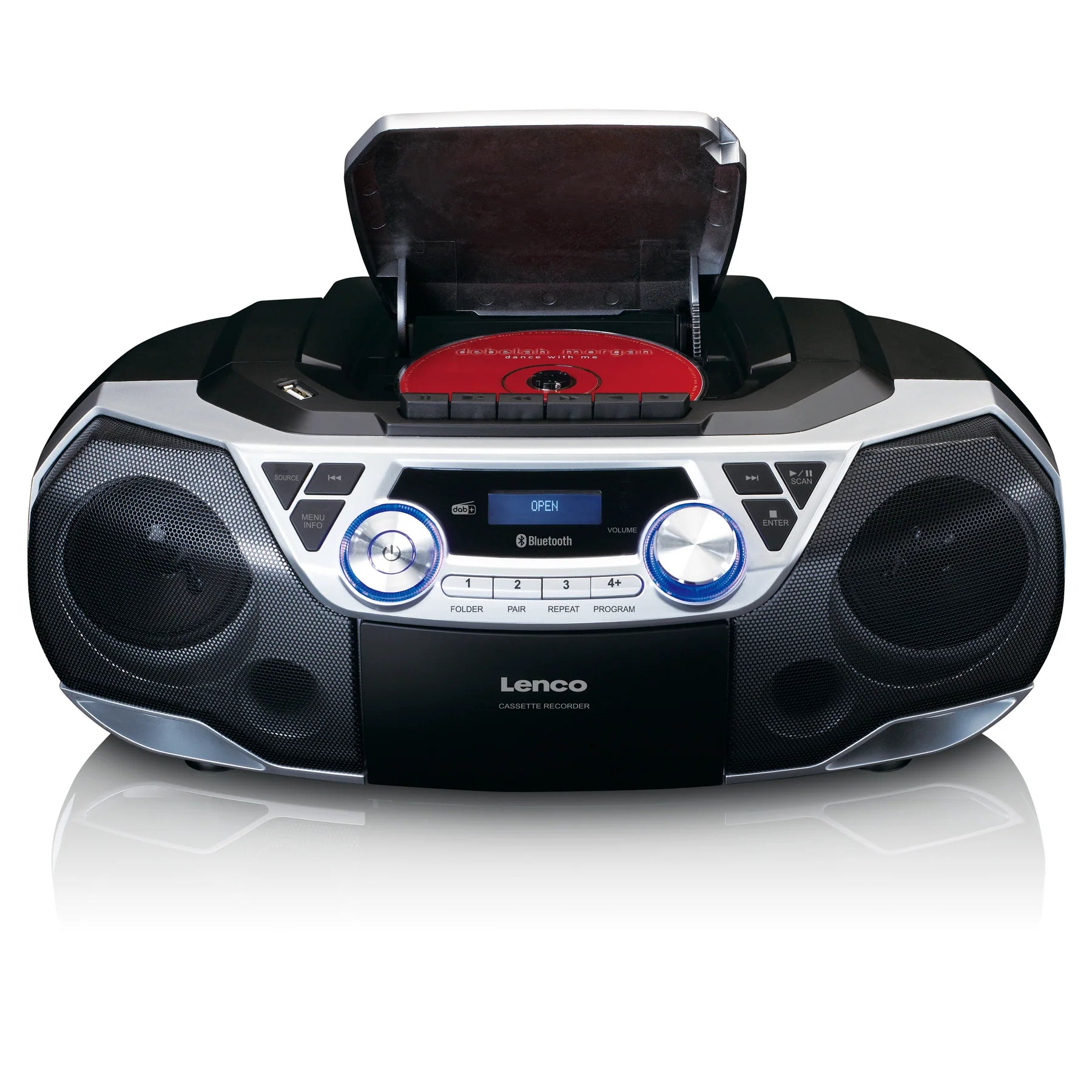 Lenco SCD-720 – Monipuolinen DAB+/FM-boombox CD-, kasetti- ja Bluetooth-toistolla