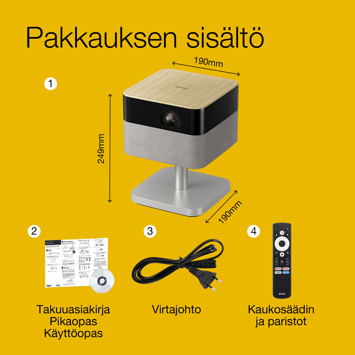 Epson Lifestudio Flex – EF-72 Projektori Tammi viimeistelyllä