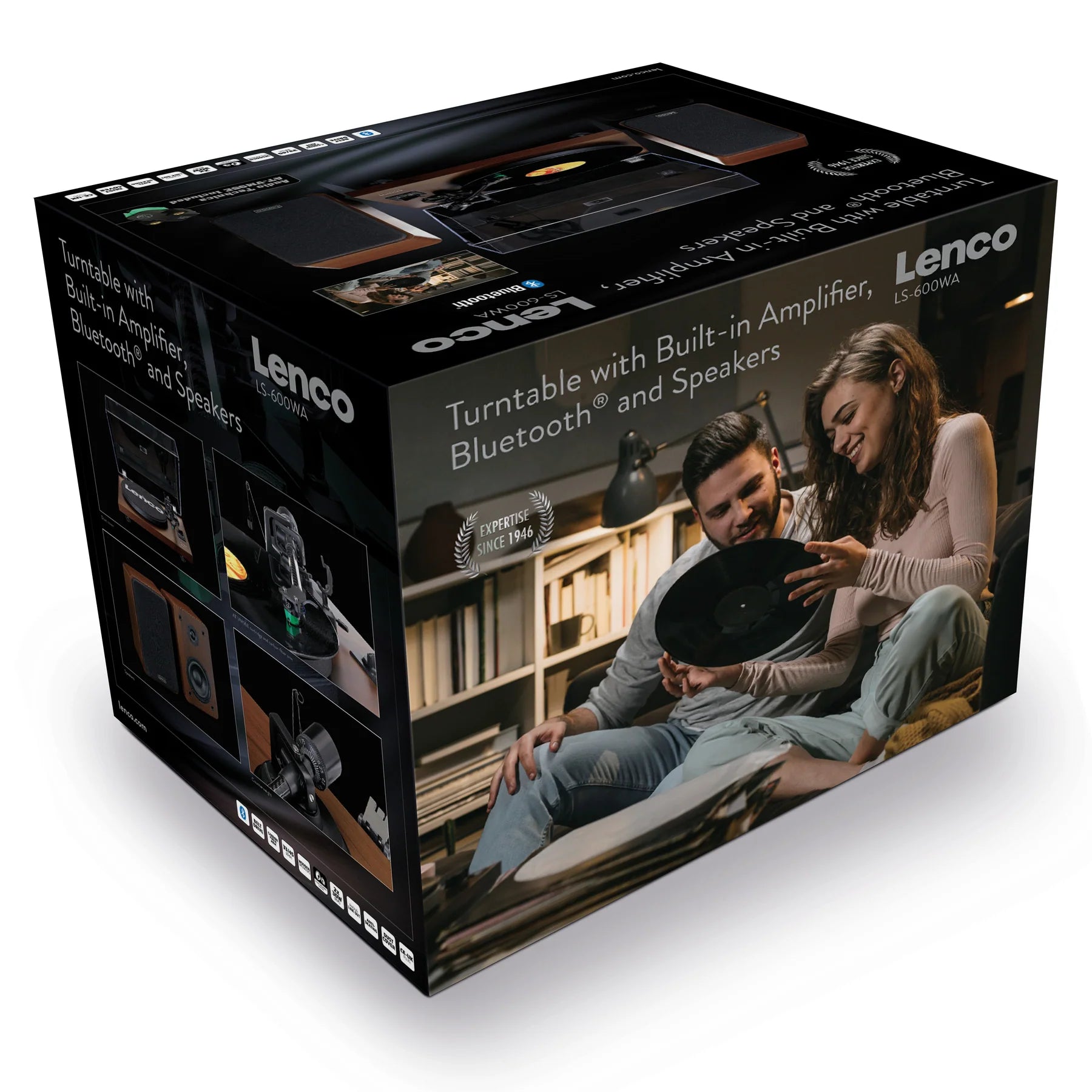 Lenco LS-600WA levysoitin stereokaiuttimilla