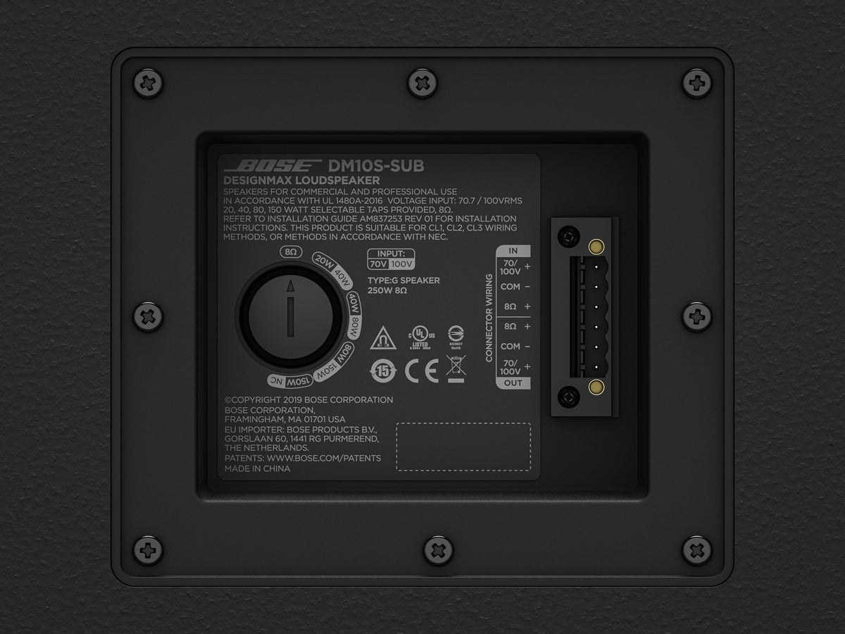 Bose Professional DesignMax DM10S-SUB – Pinta-asennettava 10" ammattilais-subwoofer