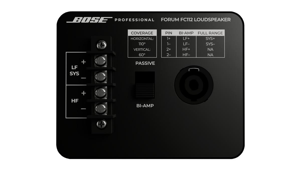 Bose Professional Forum FC112 kaiutin ammattilaiskäyttöön, monipuolinen ääni