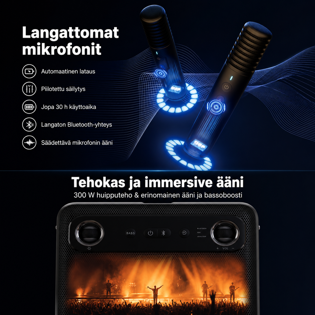 iKarao Break X2 Karaokekaiutin kosketusnäytöllä