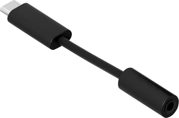 Sonos Line-In Adapter | For Era 100, Era 300 | USB-C - 3,5mm tele | Adaptor | 0,1m | Musta