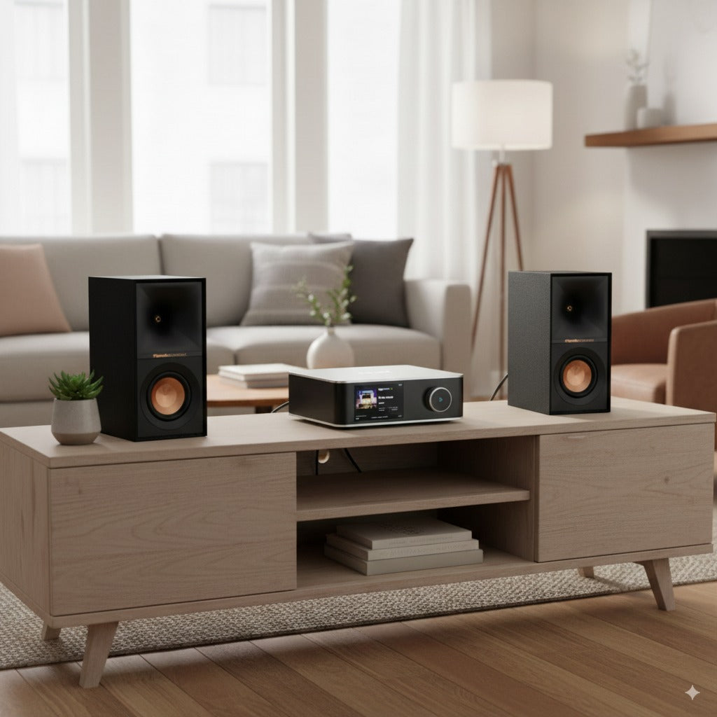 Klipsch R-40M & Wiim Amp Ultra -Täydellinen paketti laadukkaaseen äänentoistoon