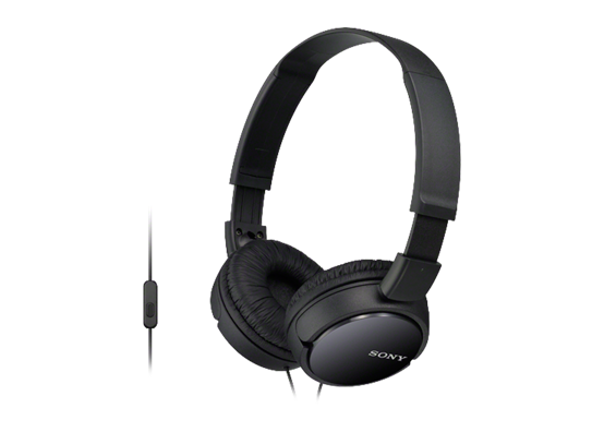 Sony MDR-ZX110AP Kuulokkeet Mikrofonilla — kevyt ja taitettava, puheluihin ja musiikkiin