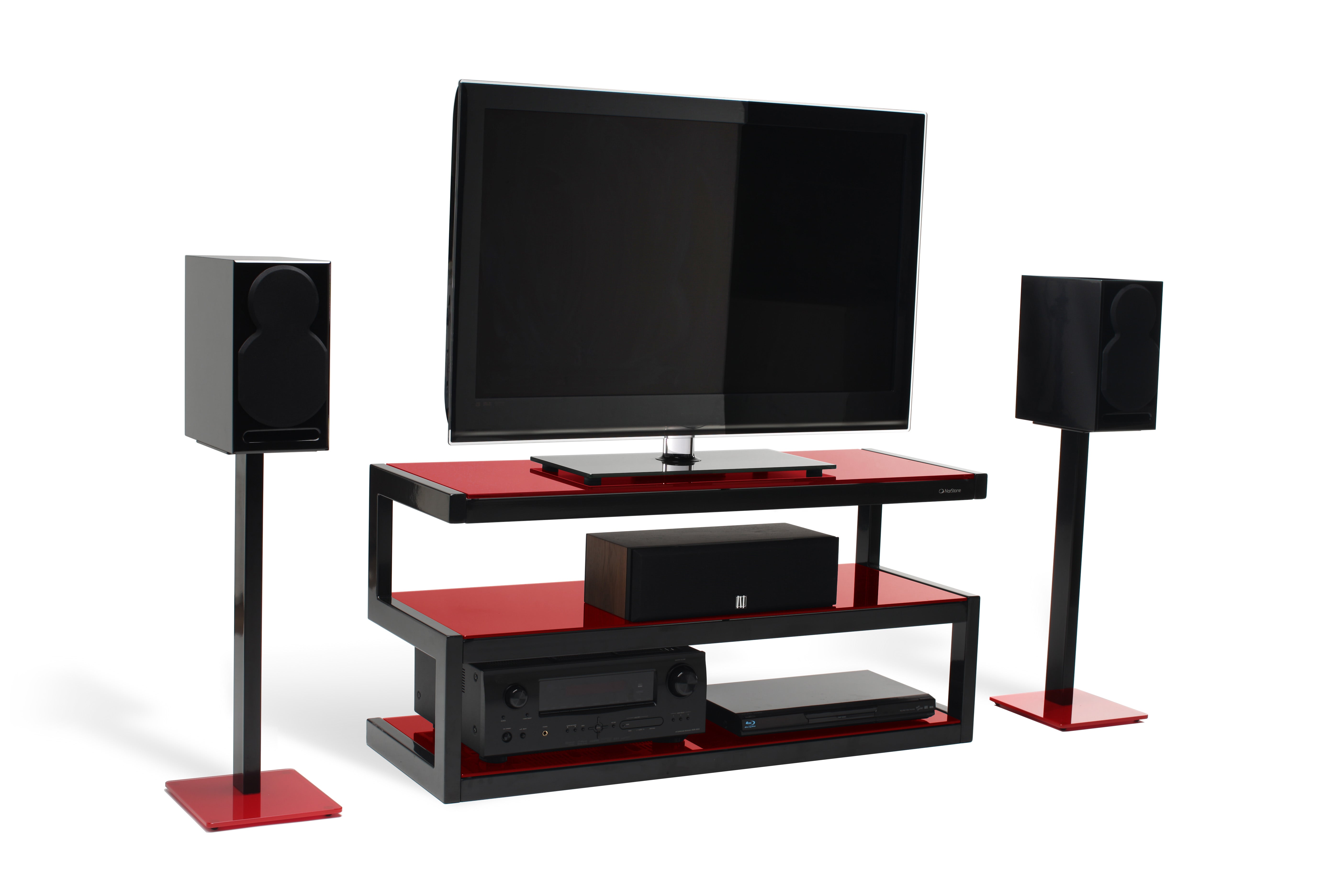 Norstone ESSE SPEAKER STAND/RED AND SATIN