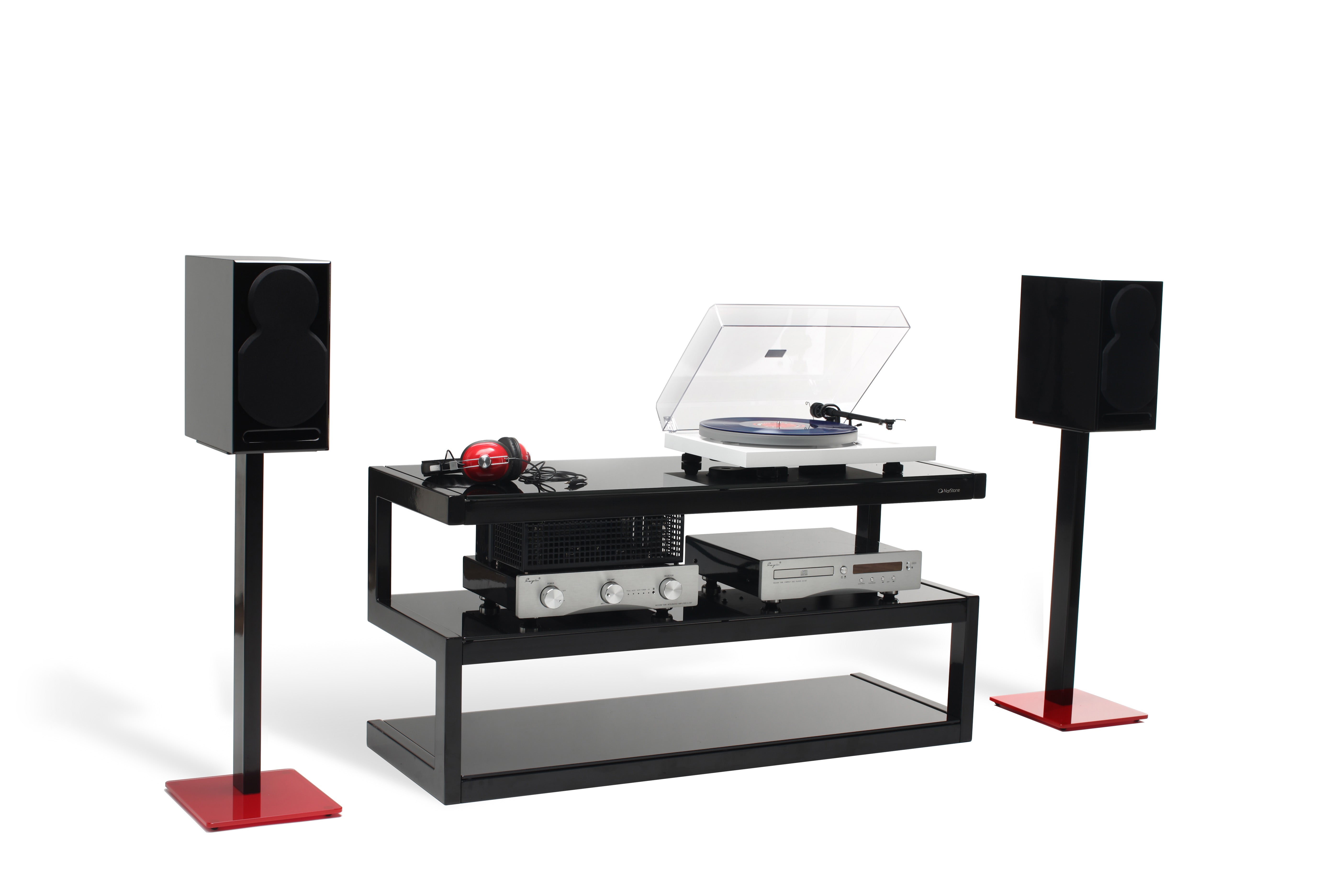Norstone ESSE SPEAKER STAND/RED AND SATIN