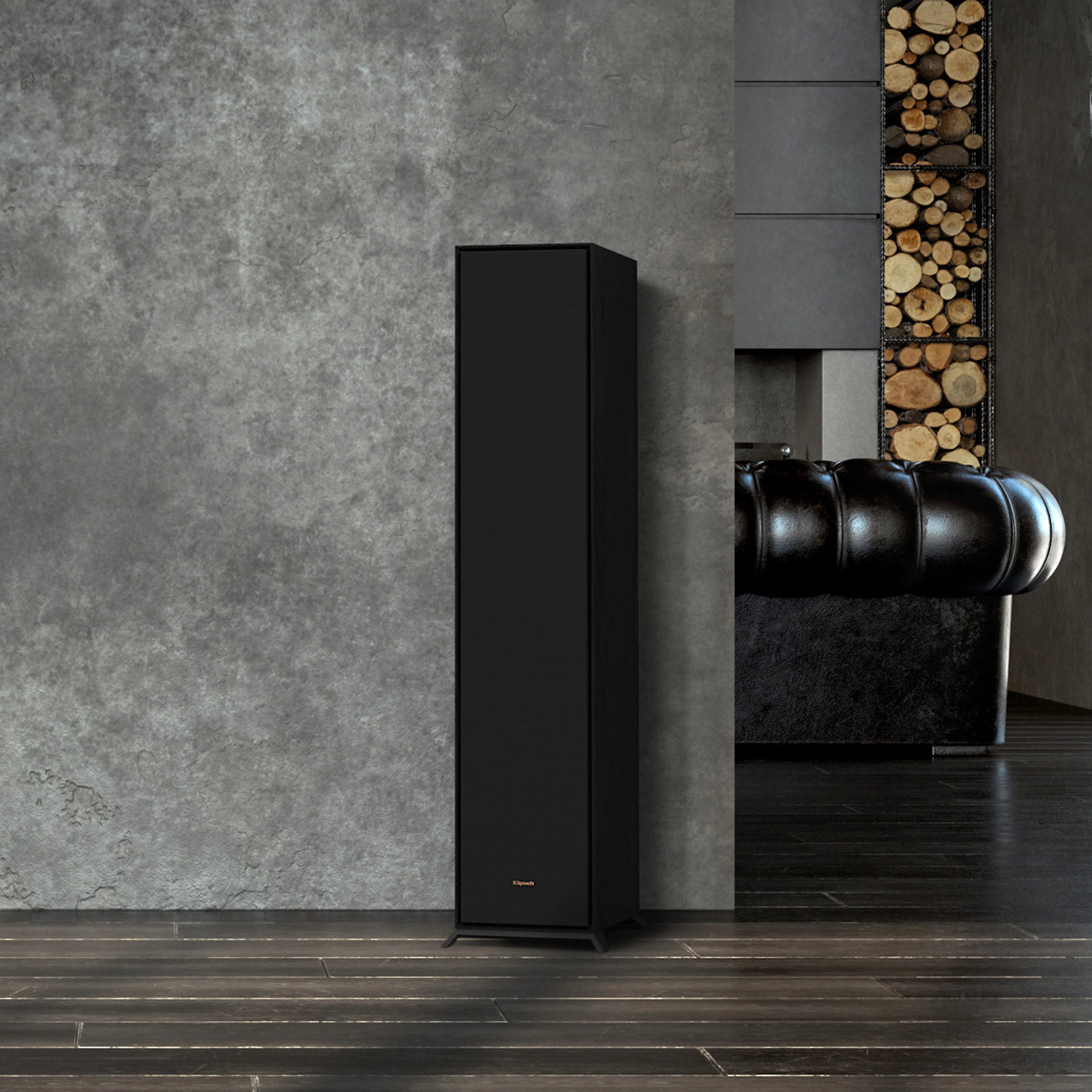 Klipsch R-600F - Lattiakaiutin musta