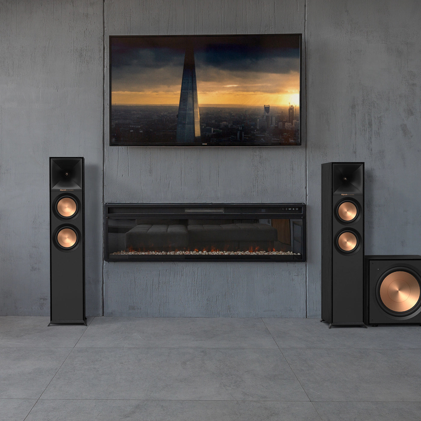 Klipsch R-605FA - lattiakaiutin musta