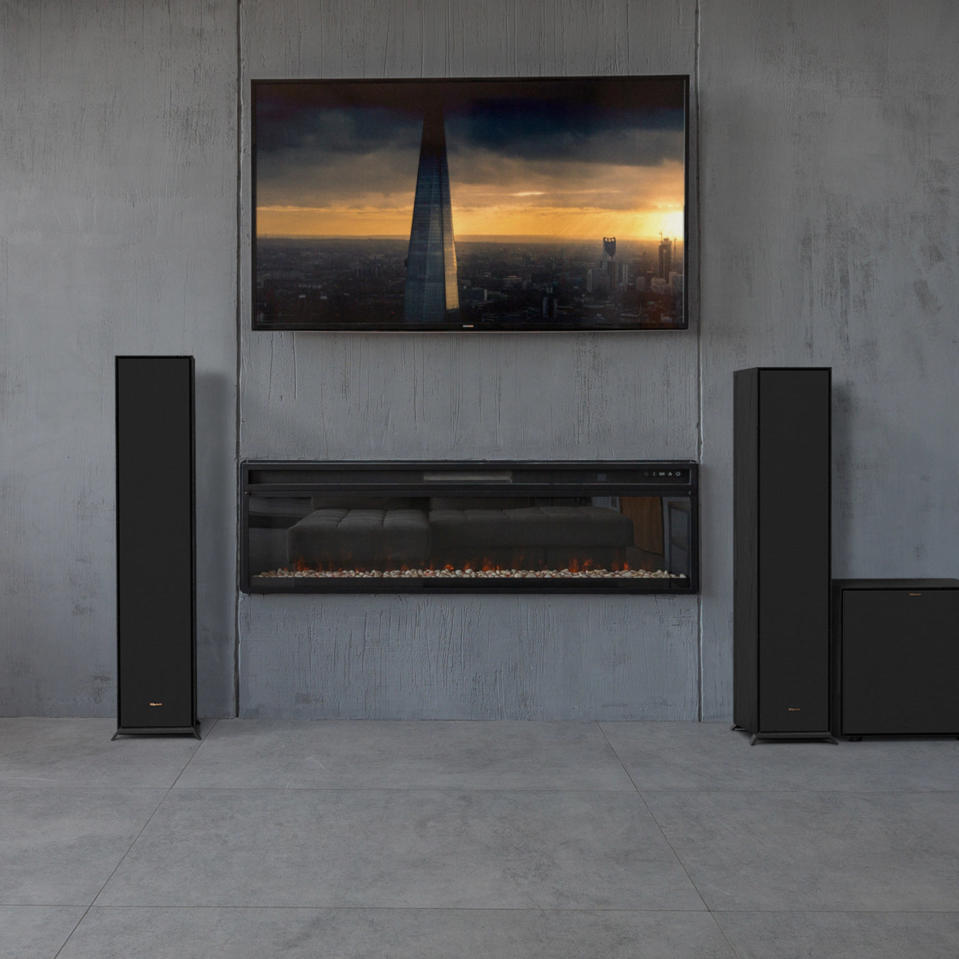 Klipsch R-605FA - lattiakaiutin musta