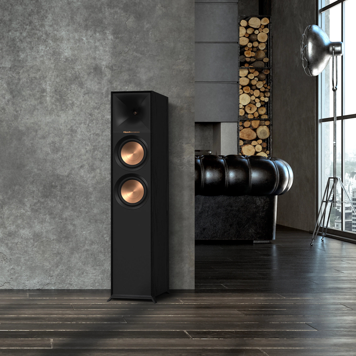 Klipsch R-605FA - lattiakaiutin musta