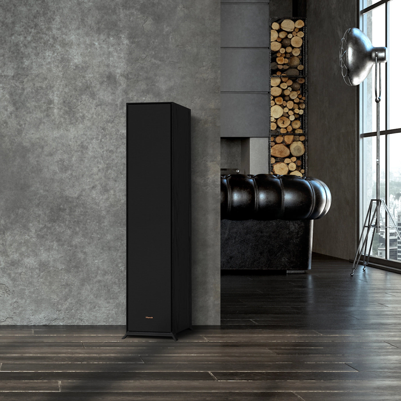 Klipsch R-605FA - lattiakaiutin musta