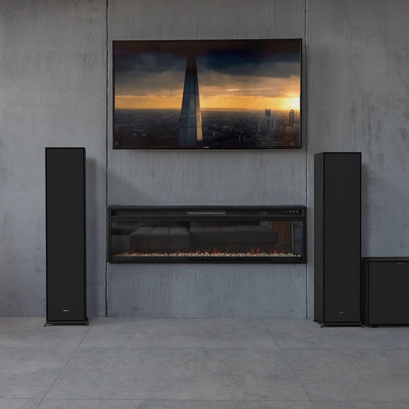 Klipsch R-800F - lattiakaiutin musta