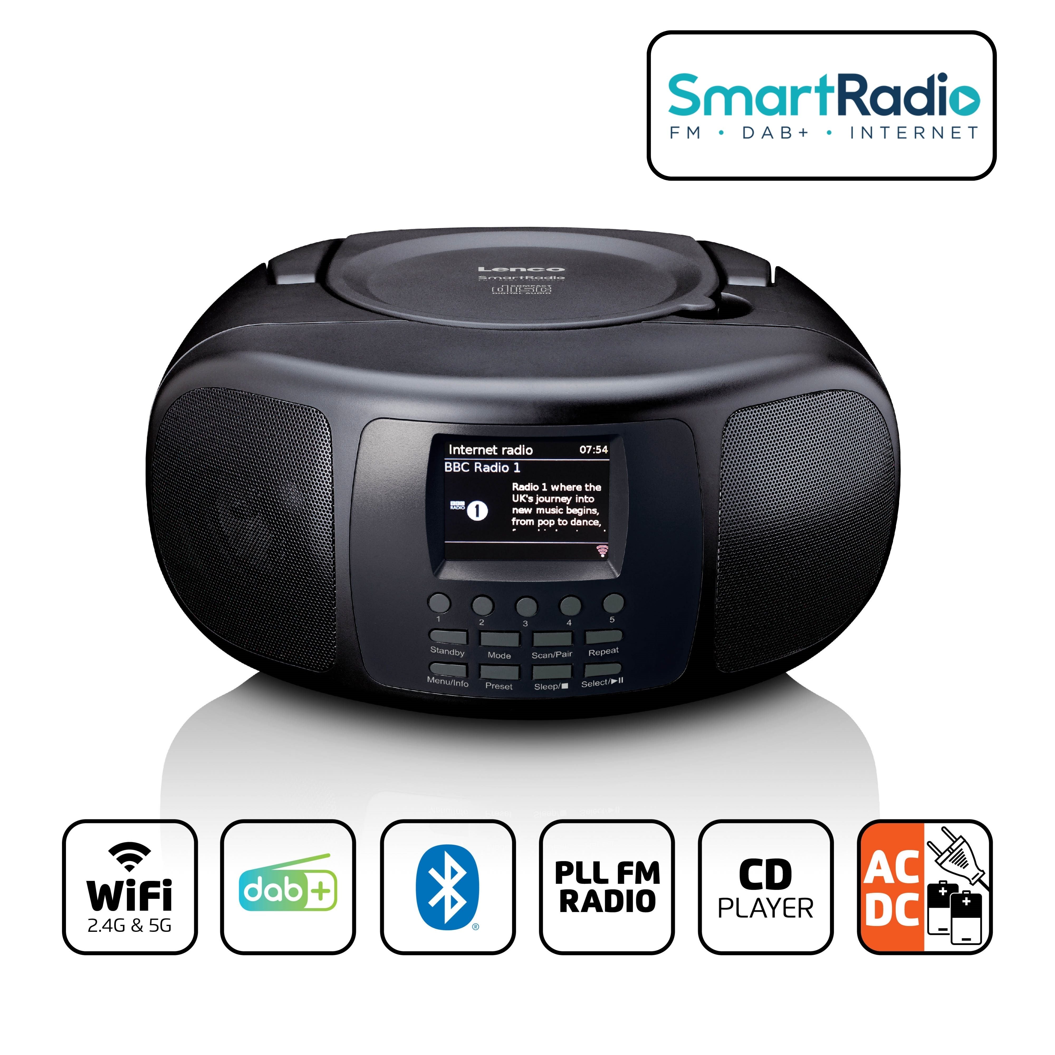 Lenco SCD-6000BK, kannettava internet radio