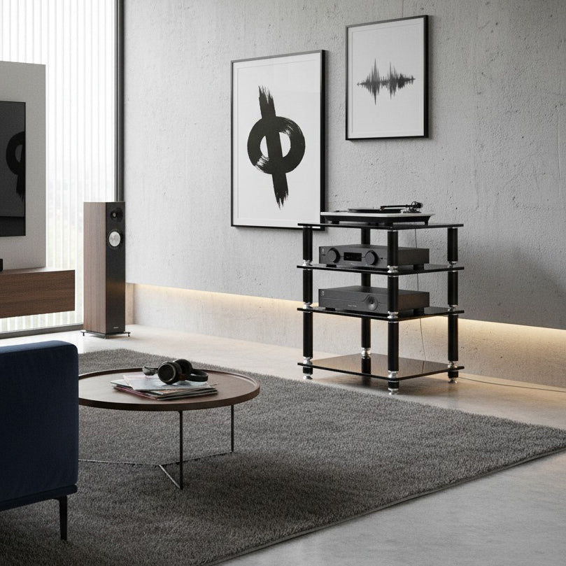 Norstone STABBL HIFI BLACK SATIN 600mm