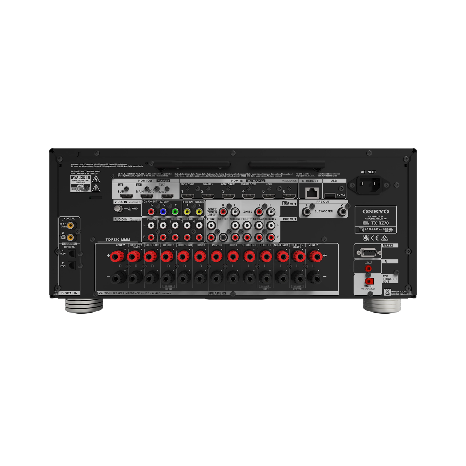 Onkyo TX-RZ70 – 11.2-kanavainen huippuluokan AV-vahvistin