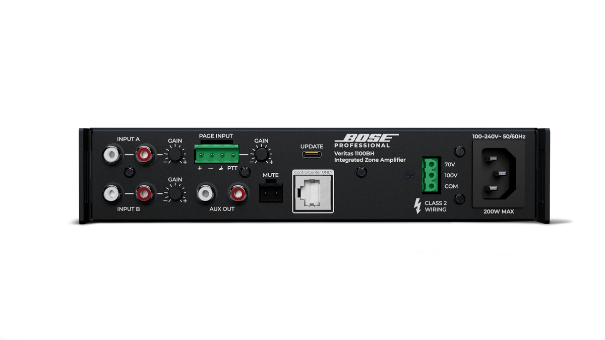Bose Professional Veritas 1100BH – tehokas ratkaisu kompakteihin 70/100V-asennuksiin