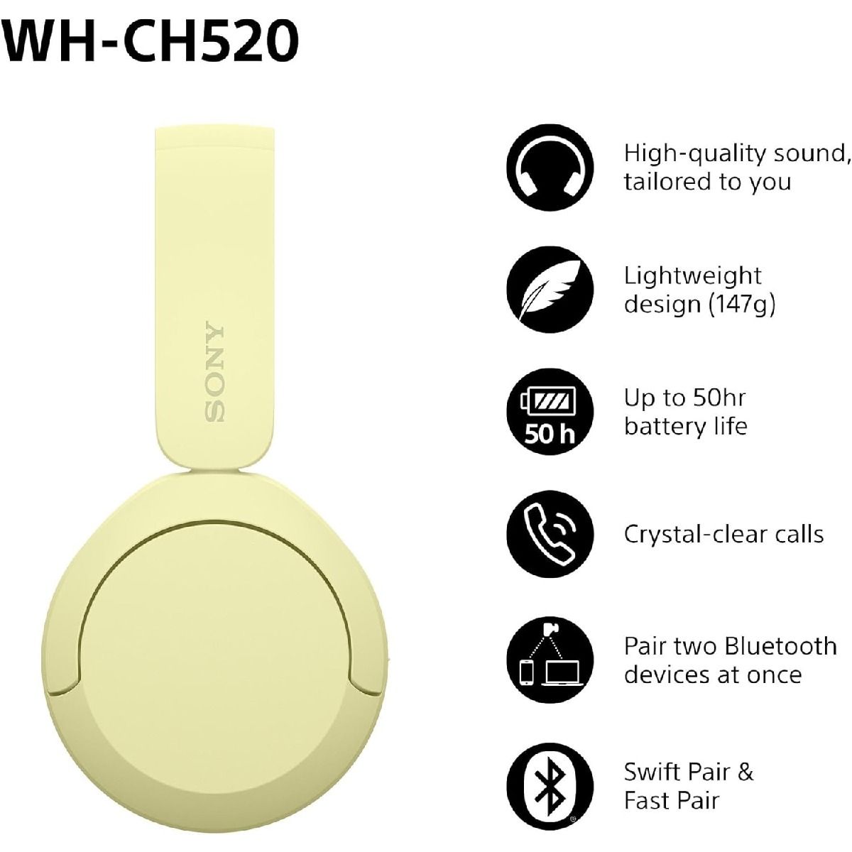 Sony WH-CH520 Bluetooth-kuulokkeet