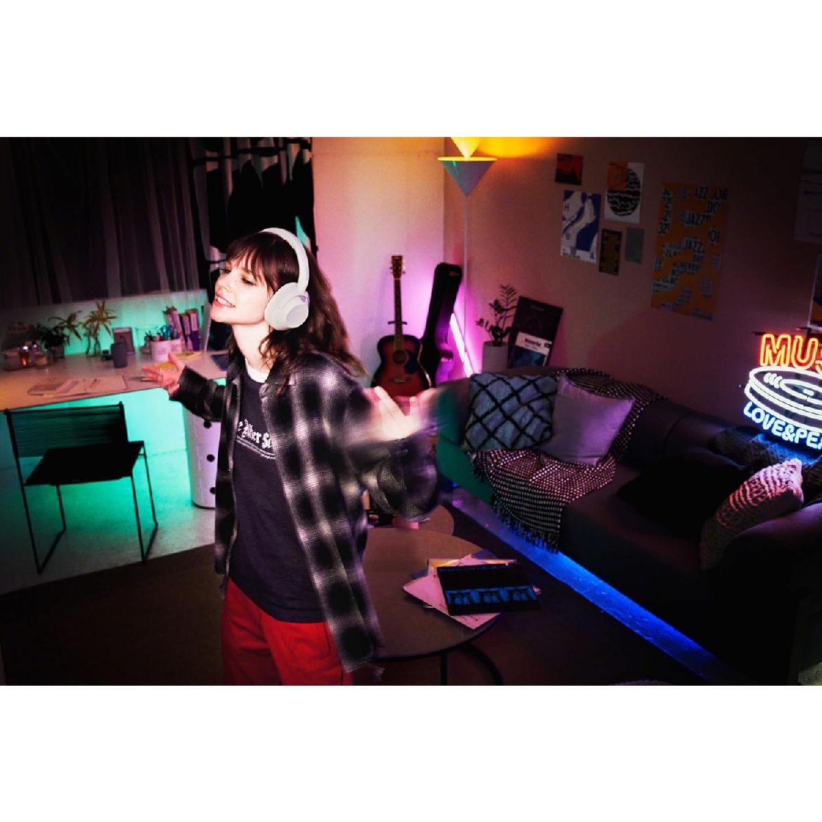 Sony Noise-Canceling Bluetooth Headphones ULT WEAR, White