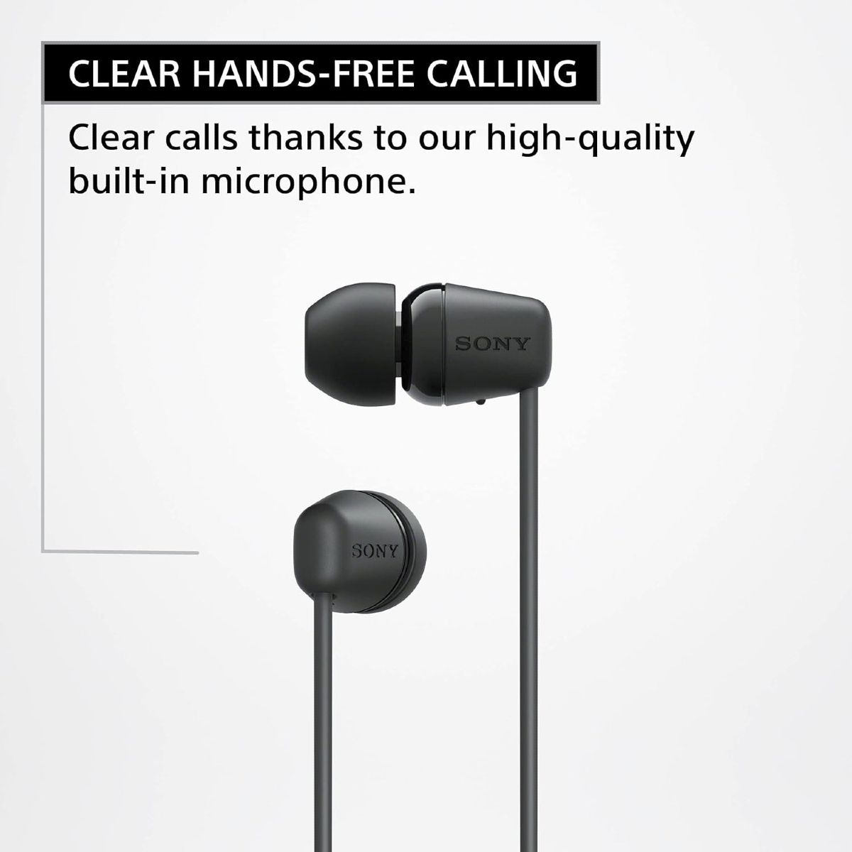 Sony WI-C100 Bluetooth-nappikuulokkeet – Langaton vapaus arkeen, pitkä akunkesto