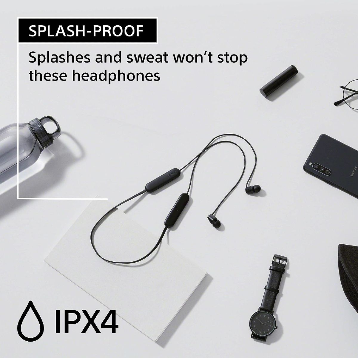 Sony WI-C100 Bluetooth-nappikuulokkeet – Langaton vapaus arkeen, pitkä akunkesto