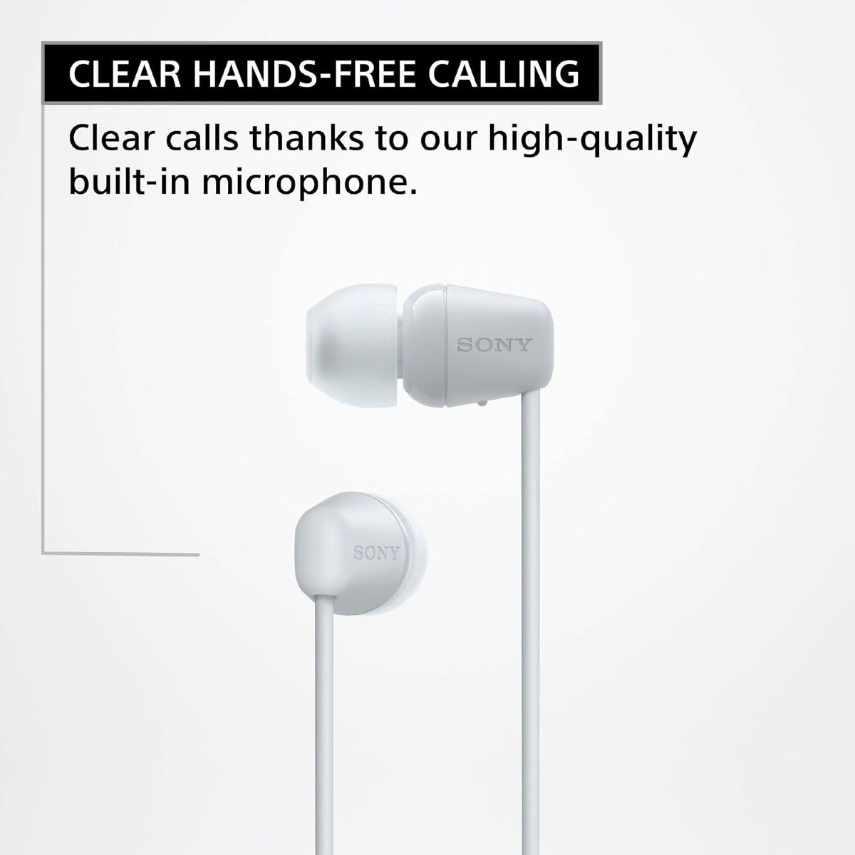 Sony WI-C100 Bluetooth-nappikuulokkeet – Langaton vapaus arkeen, pitkä akunkesto