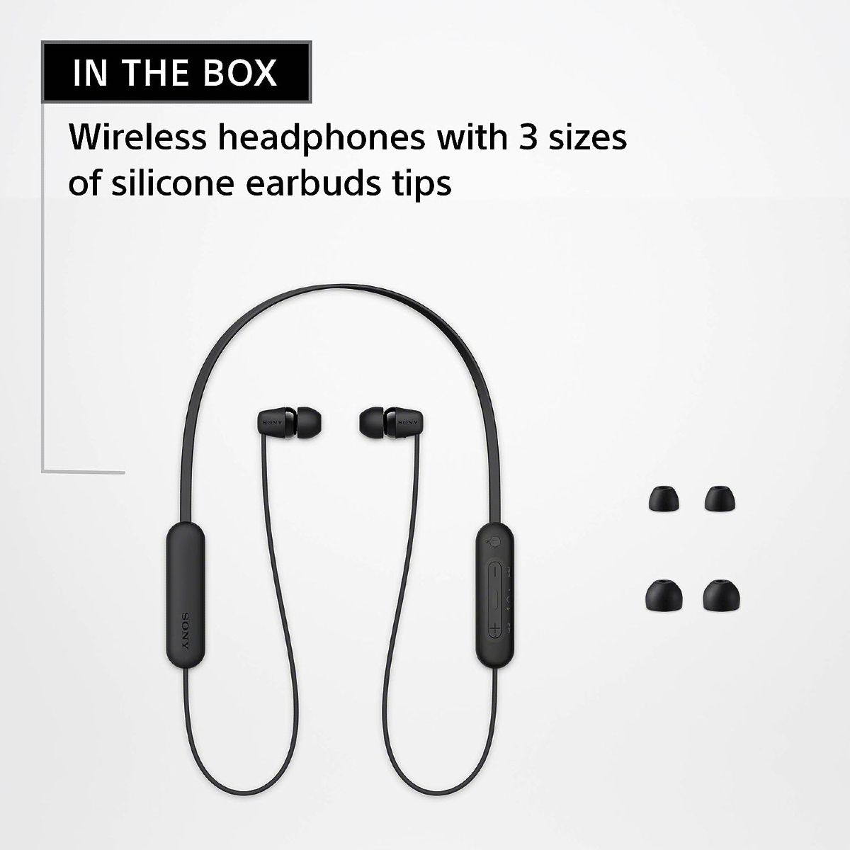 Sony WI-C100 Bluetooth-nappikuulokkeet – Langaton vapaus arkeen, pitkä akunkesto