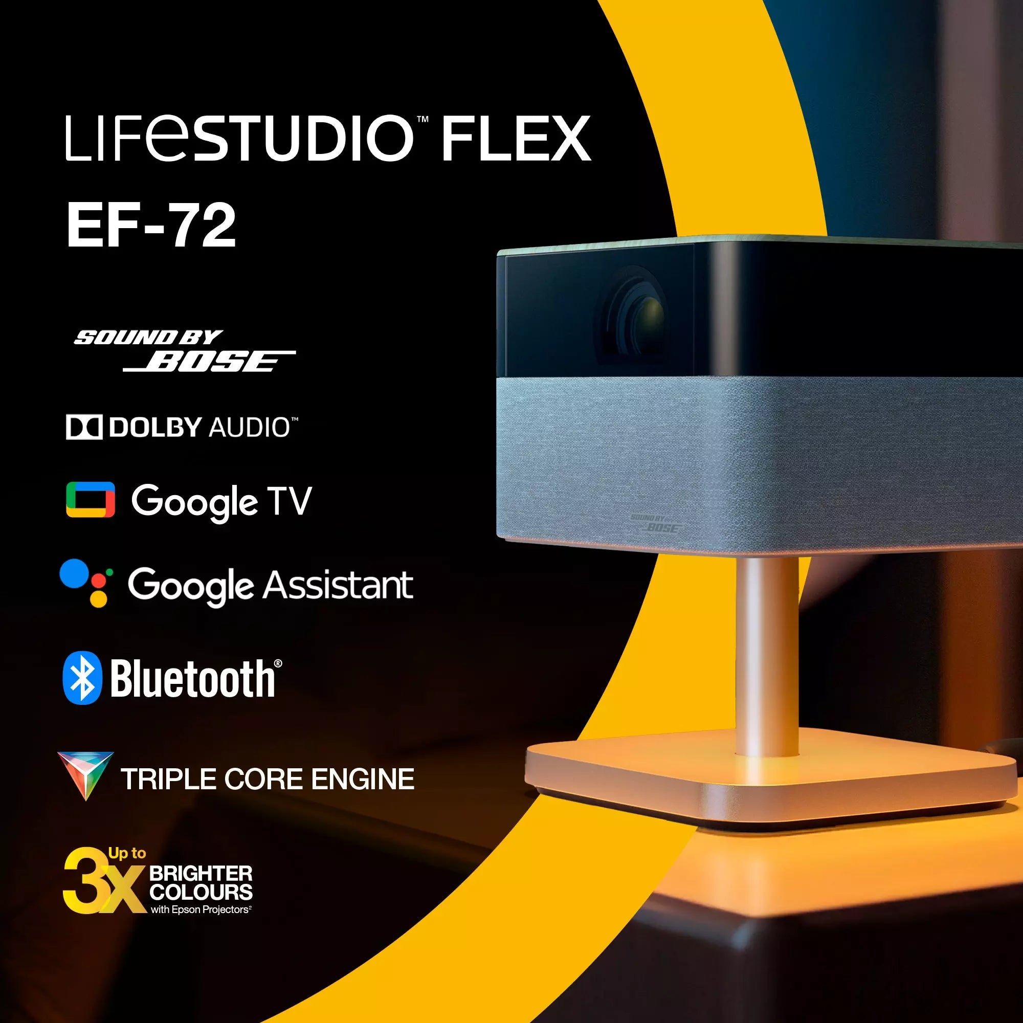Epson Lifestudio Flex – EF-72 Projektori Tammi viimeistelyllä