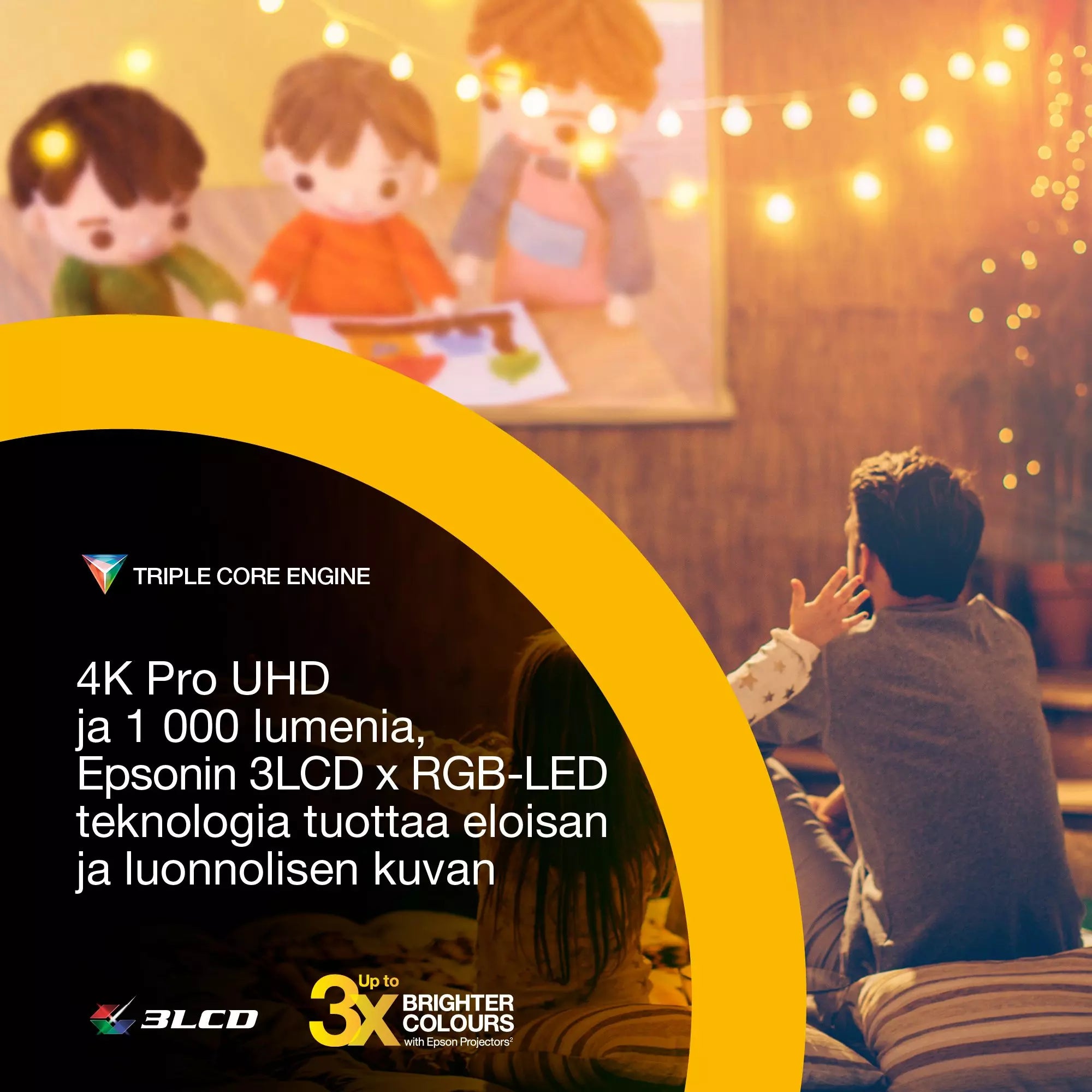 Epson Lifestudio Flex – EF-72 Projektori Tammi viimeistelyllä