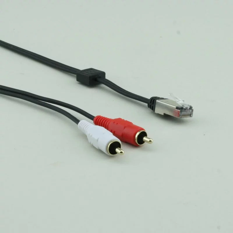 Almando RJ45 / 2 x RCA – Häiriösuojattu liitäntäkaapeli huippuäänentoistoon