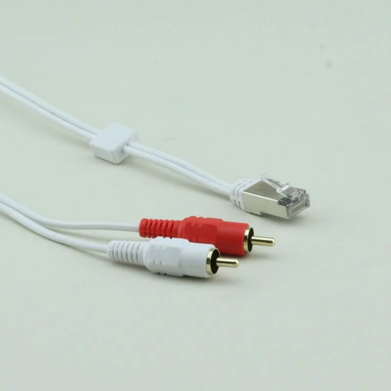 Almando RJ45 / 2 x RCA – Häiriösuojattu liitäntäkaapeli huippuäänentoistoon