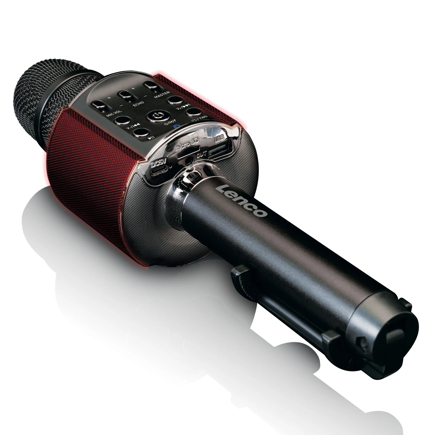 Lenco BMC-090BK karaokemikrofoni, musta