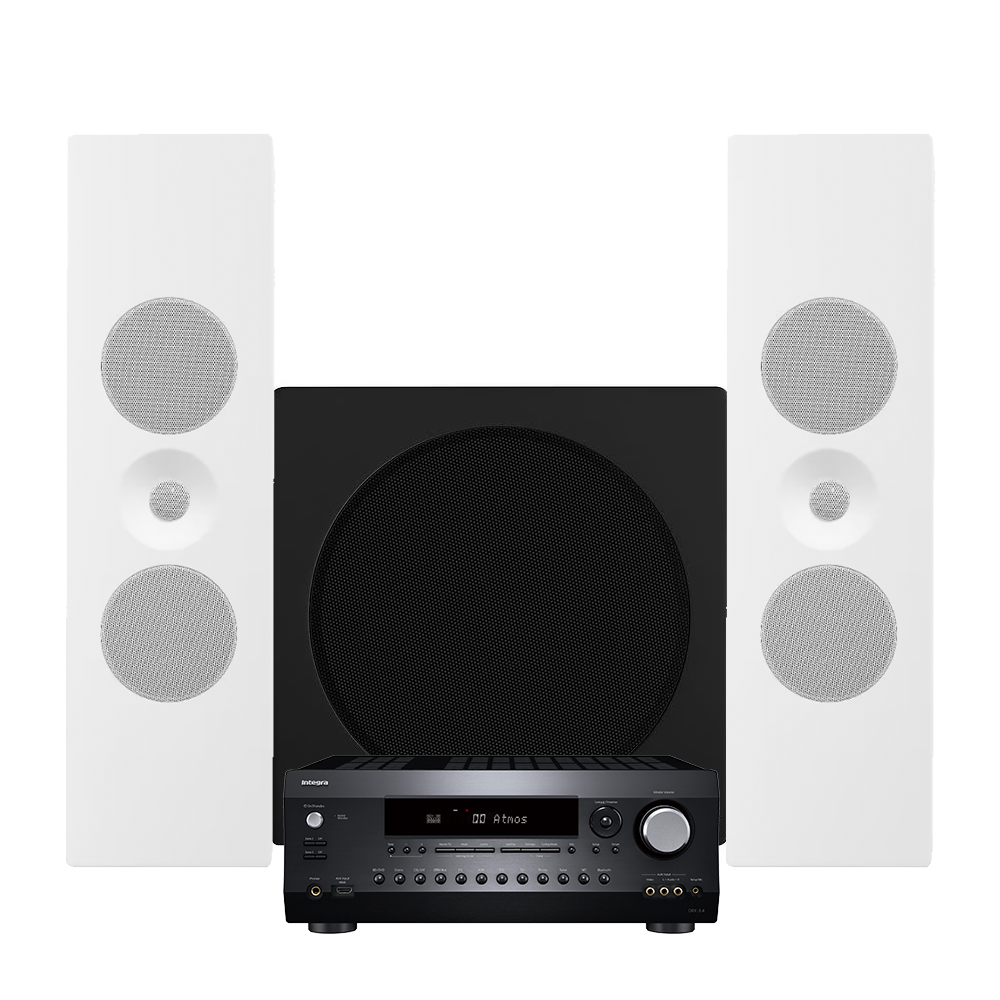 Tangent Spectrum II XLCR + XSW8 + Integra DRX-3.4 – 5.1-kotiteatteripaketti