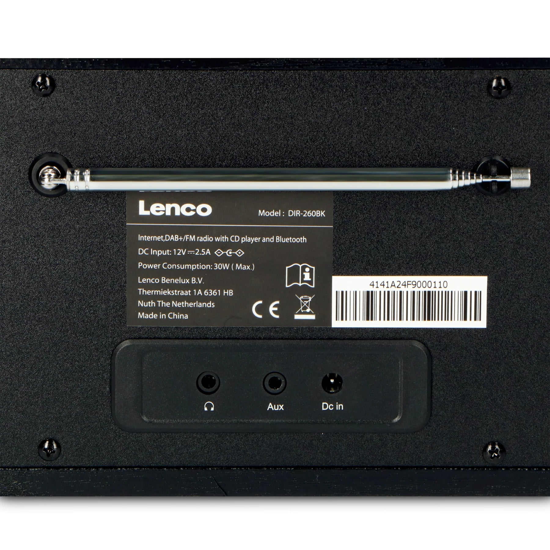 Lenco DIR-260BK – Internetradio CD-soittimella, Bluetoothilla ja DAB+:lla
