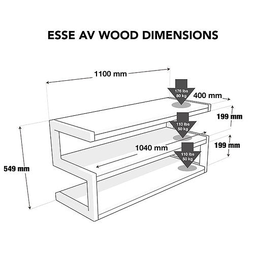 Norstone ESSE AV BLACK/WALNUT