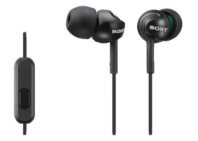 Sony MDR-EX110AP Nappikuulokkeet Mikrofonilla - Musta