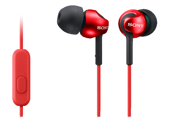 Sony MDR-EX110AP Nappikuulokkeet Mikrofonilla - Punainen